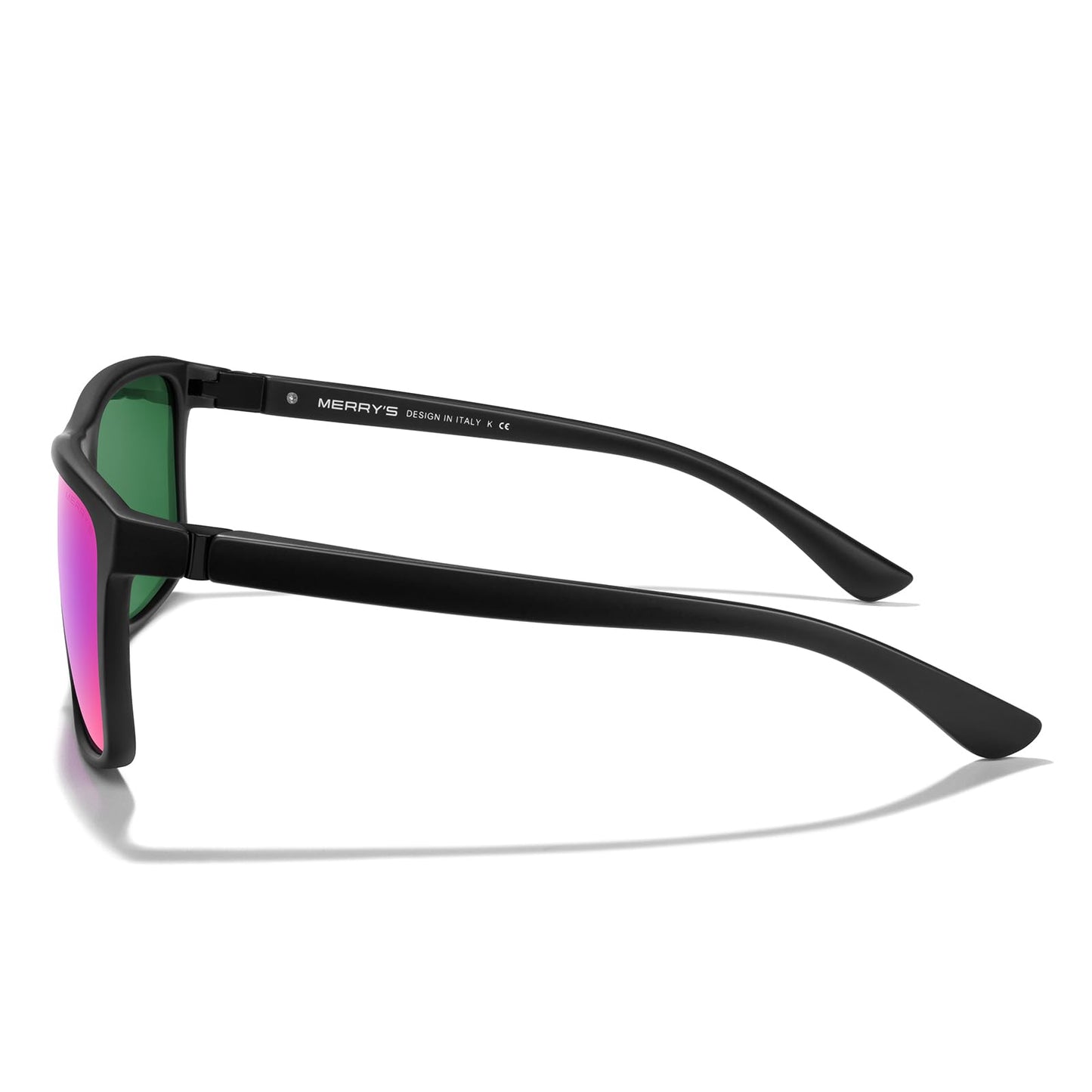 MERRY'S Rectangular Polarized Sports Sunglasses for Men Women Cycling Driving Fishing UV400 Protection S8225