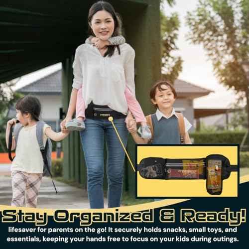 Fitizen Fanny Pack - 3 Pockets - Up To 40 in" Waist - Slim Walking Belt For Men & Women Hiking Cycling Workouts Walking & Travel - Reflective Pocket & Phone Holder for the Fit Citizen By Fitnation