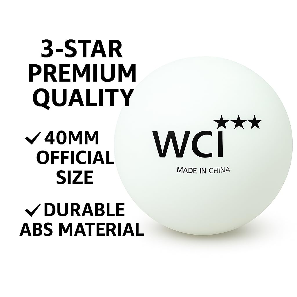 PARTY BALL Sports Ping Pong Balls – Official Size 40mm 3-Star Professional Table Tennis Balls, Durable High Performance for Training & Competition, White (6 Pack)