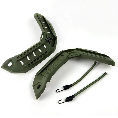 H World Shopping Airsoft Tactical Maritime Helmet Side Rail Set Guide Accessories for Flashlight OD