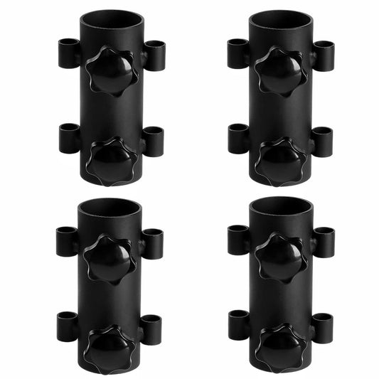 YuPinDiZu 4Pcs Camping Tent Rod Holders,Reinforced Windproof Awning Rod Holder,Portable Tent Fixed Tube Pole Stand for Camping Fishing Hiking