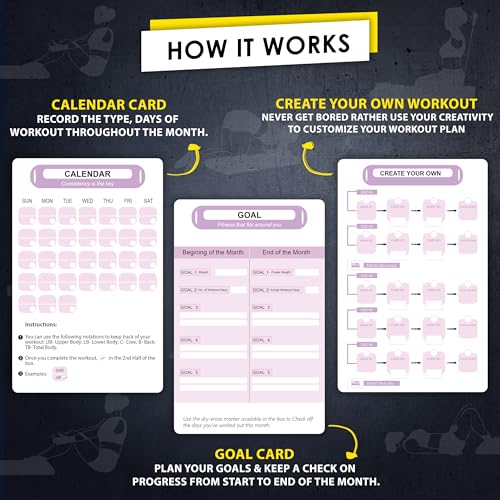 Pilates Reformer Workout Cards - 71 Exercise Guides with Instructions & 28-Day Challenge