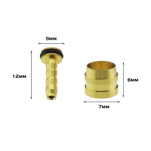 ECSiNG 10 Sets Bike Olive and Connection Inserts Compatible with Tektro Hydraulic Disc Brake Hose Cycling Components Spare Parts