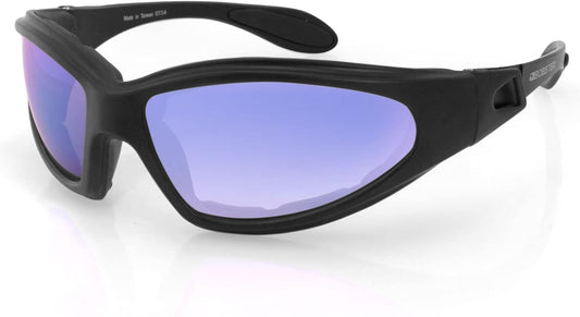 Bobster GXR ®, Matte Black Frame, Cyan Mirror Lens
