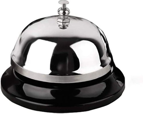 Call Bell 3.3 Inch Diameter with Metal Anti-Rust Construction, Ringing, Desk Bell Service Bell for Hotels, Schools, Restaurants, Reception Areas, Hospitals, Warehouses(Silver)