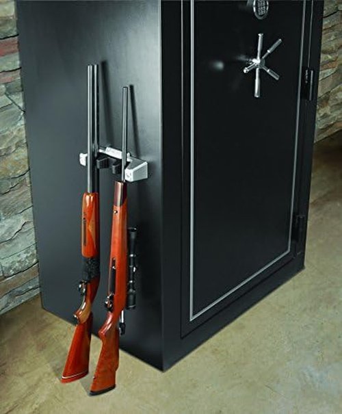 Lockdown Magnetic Barrel Rest with Rubber Contact Points for Gun Vault Organization, Storage and Security