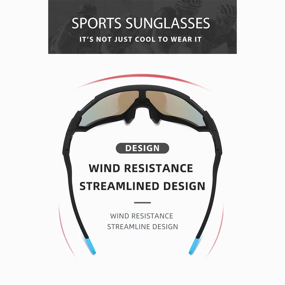 HIYAPATY Youth Teen Baseball Sunglasses 8-12 Ages, UV400 Protection Sports Cycling Sunglasses Suitable for Baseball Running Riding Golf Boys and Girls