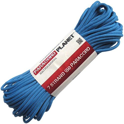 Paracord Planet 550 lb, 50' Foot Hank, Parachute Cord. Also Known as Paracord Rope, Parachute Rope, Utility Cord, Tactical Cord, and Military Cord. USA Made to Provide Durability and Strength.