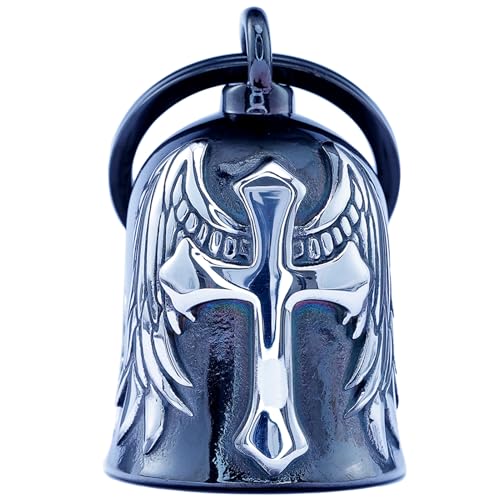 Motorcycle for Bells - Motorcycle Angel Bell for Men Women,Bell Biker Accessory,Guard Riding Safety (Cross Black)