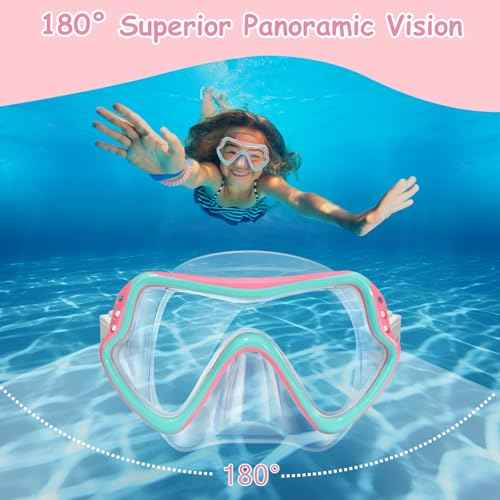 Kids Swim Goggles With Nose Cover for Youth 8-15 Anti-fog HD Vision Pool Glasses Water Swimming Goggles
