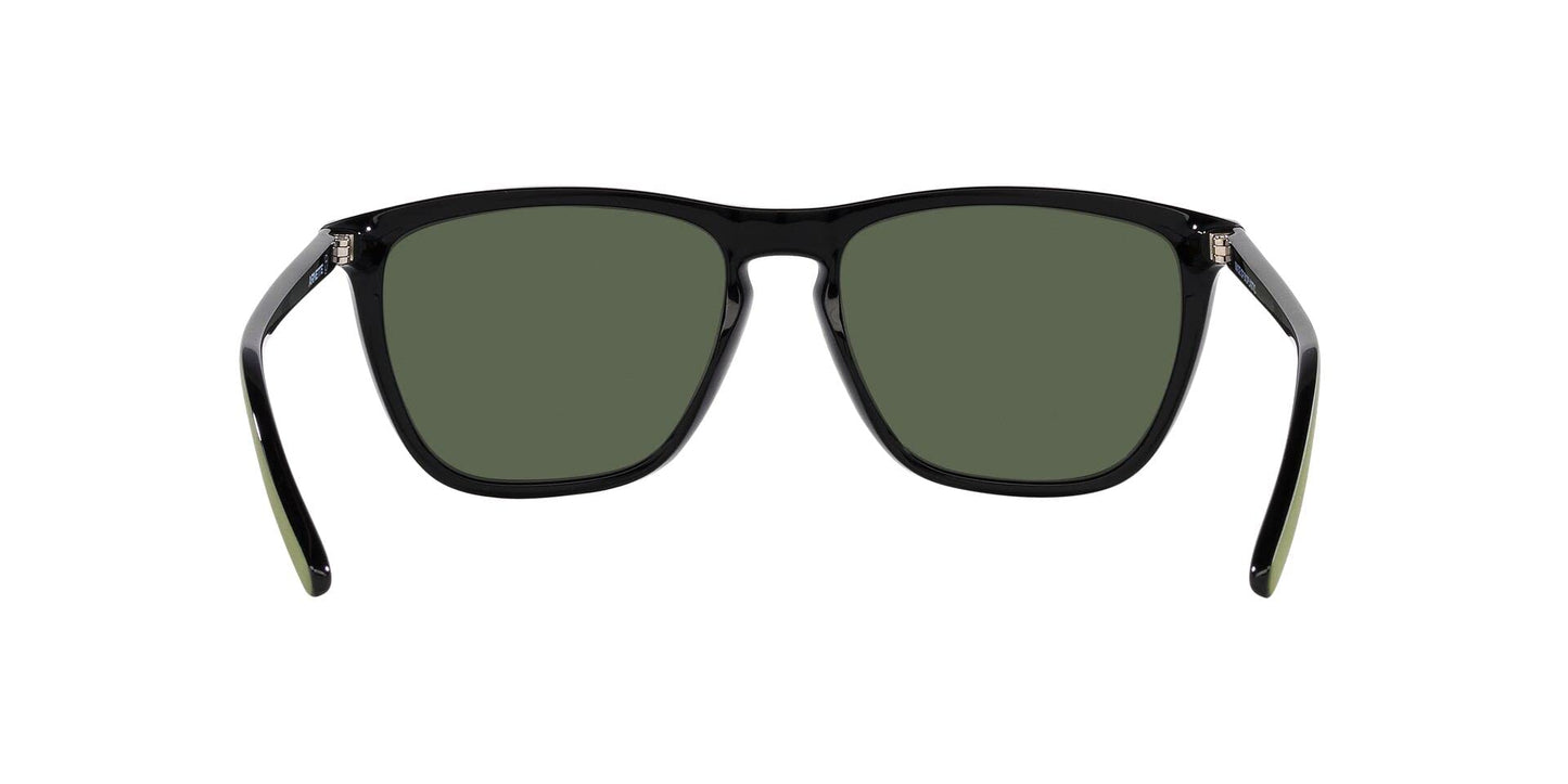 Arnette Men's AN4301 Fry Cat Eye Sunglasses, Black/Polarized Dark Green, 55 mm