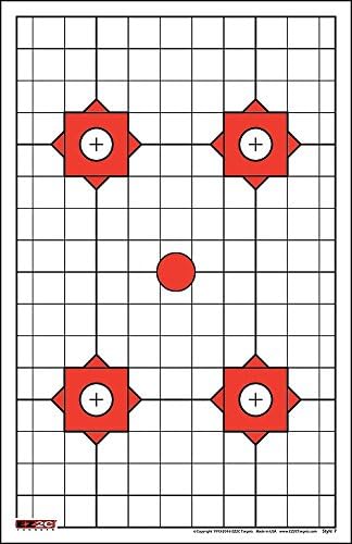 EZ2C 5-Pack Bright Gun & Rifle Paper Targets - Highly Visible 11" x 17" Shooting Targets for Range & Outdoor Use