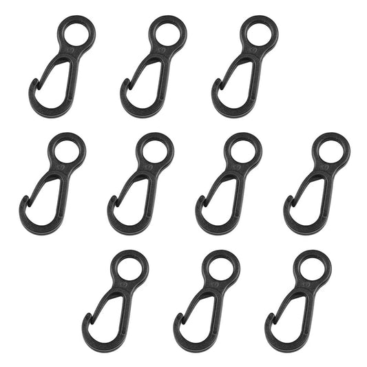 10pcs Plastic Snap Clip Hook Camping Carabiner Buckle Outdoor Tent Accessories Multifunction Snap Hook Camping Equipment Heavy Duty Plastic