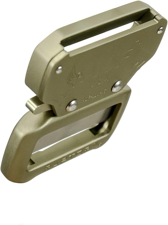 ADF® - Raptor II 1.75" Tactical Military Police Aluminum Quick Release Trouser Shooter Rigger Hunting Sports Belt Buckle Coyote Brown, One Size