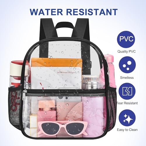 Oraben Clear Backpack Stadium Approved 12X11x6, Waterproof Clear Bag Stadium Backpack for Concert Work Sport Event