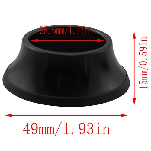 LQ Industrial Bike Headsets Taper Washer 15mm Aluminium Alloy Bicycle Taper Washer Bike Front Fork Conical Stem Spacers for Road Mountain Bike, Black