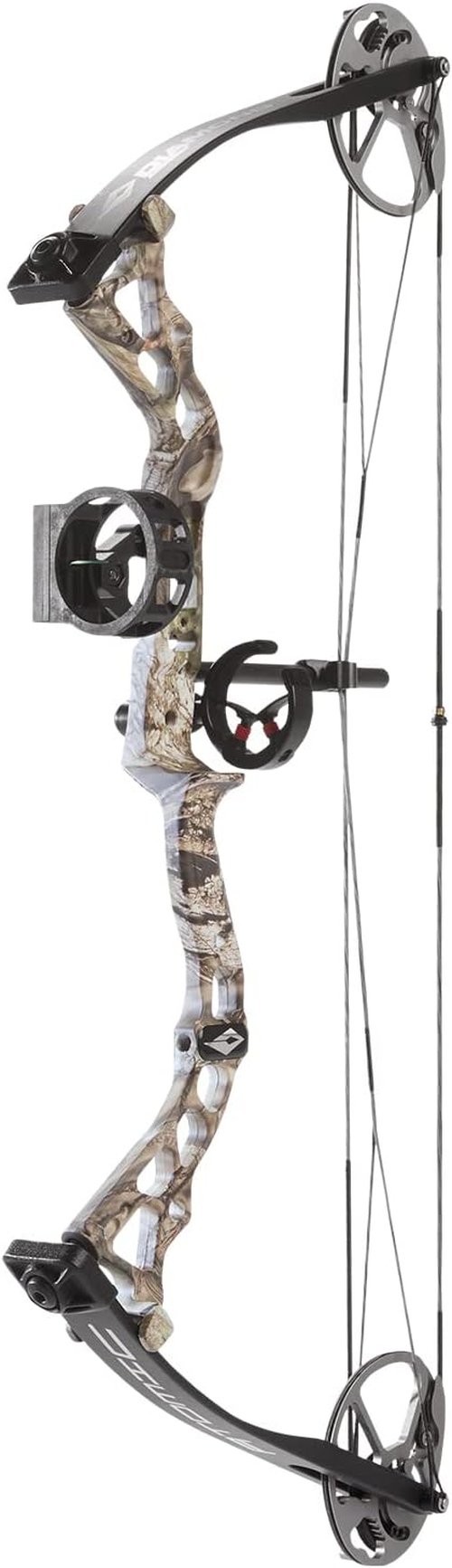 DIAMOND ARCHERY Youth Atomic Bow - Fully Adjustable Equipped Durable Compound Bow | 6-29 LBS Draw Weight | 12"-24" Draw Length | 191 FPS