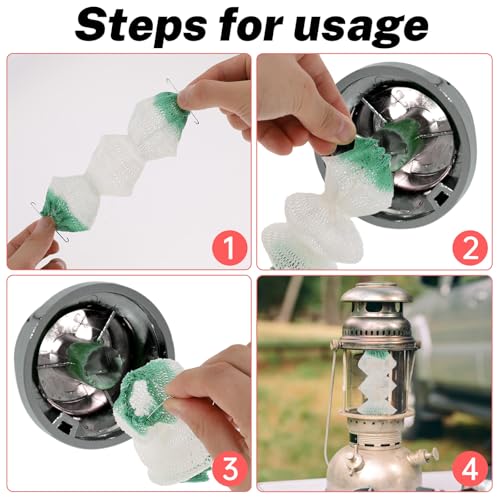 6 Pcs 3-Layer Propane Lantern Mantles Insta-Clip 2#95 Mantles Lantern Mantles Gas Lantern Mantles with 2 Install Clip Accordion Shape Mantles for Gas Lantern Propane Lantern Camping Lantern