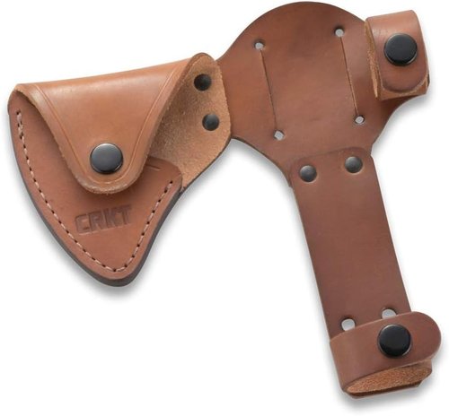 CRKT Woods Chogan Tomahawk Sheath - Full Grain Leather, Secure Belt Loops & Snaps