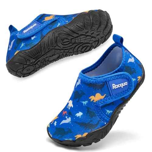 Racqua Toddler Boys Girls Water Shoes Slip-On Quick Dry Aqua Kids Shoes Lightweight Breathable Swim Shoes(Toddler/Little Kid)