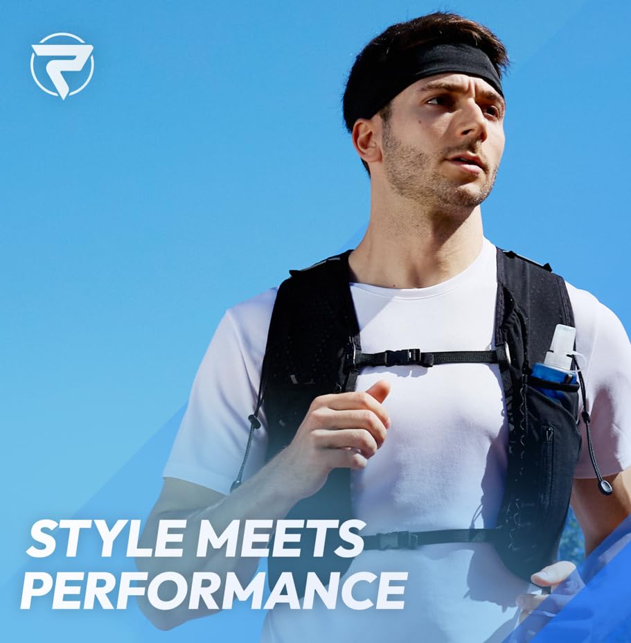 ALL REMATE All-in-One Multi Sport Running Vest including Water Bottle, Whistle, 11 Pockets & 6 Straps – Ergonomic Lightweight Reflective Gear