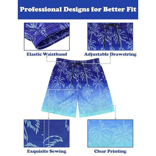 Sarfel Boys Swim Trunks with Compression Liner Kids Swimsuits Boys Bathing Suit Kids Board Shorts Teen Boy Quick Dry Shorts
