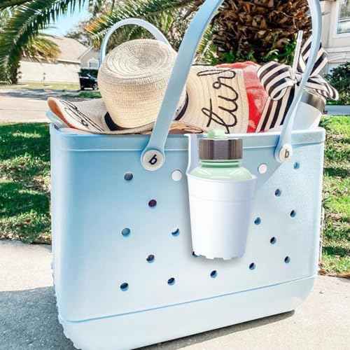AIERSA Cup Holder for Bogg Bag,Beach Bag Drink Holder Attachment, Water Bottle Holder for Bogg Bag Accessories