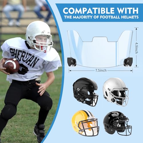 Football Helmet Visor Clear & Tinted 1 Pack - Easy Install & Game Day View