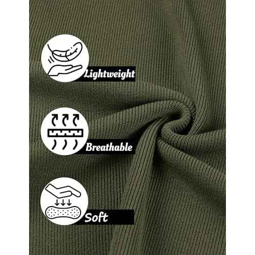 COOFANDY Mens Slim Fit Knit Polo Shirts Business Lightweight Polo Sweater Casual Summer Ribbed Textured Collared T Shirt
