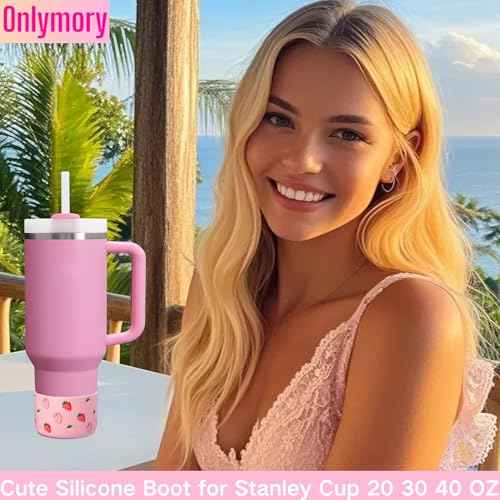 Silicone Boots for Stanley Cup 40 30 20 OZ, Boot for Stanley IceFlow Tumbler, Protective Bottom Covers Sleeve Protector for Hydroflask 12-24 oz Sports Bottle Stanley Cup Cover Accessories