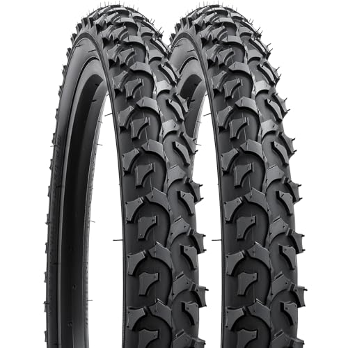 Mountain Bike Tires 18x2.125 2-Piece Off-Road Bicycle Replacement Tires Black02