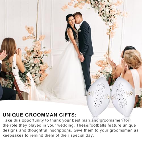 6 pcs Wedding Groomsmen Football Keepsakes Set - Proposal Gifts for Best Men