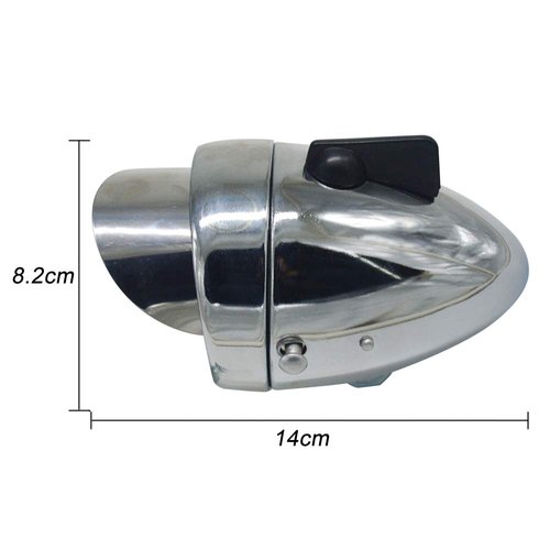 SYCOOVEN Bicycle LED Headlight, Retro Fog Front Light, Metal Shell, Silver, Bike LED Front Head Light Lamp, Night Riding, Universal Cycling, AAA Battery