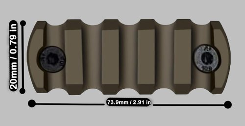 Single Picatinny/Weaver Rail, Aluminum Alloy (5 Slots)