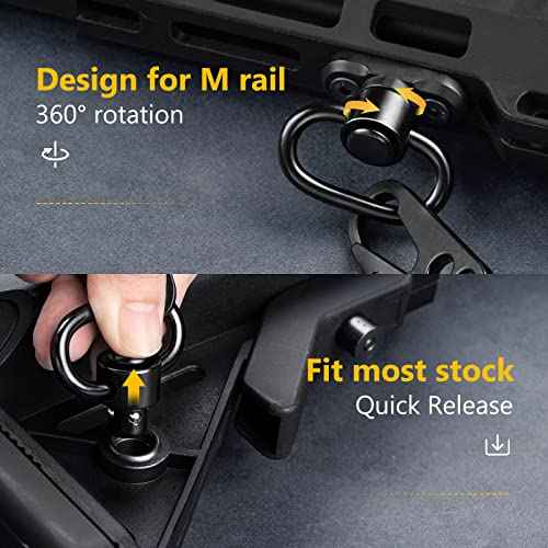CVLIFE Rifle Sling Two Point Sling Adjustable Length Gun Sling for Rifle with 2 Pack Sling Swivel for M-Rail