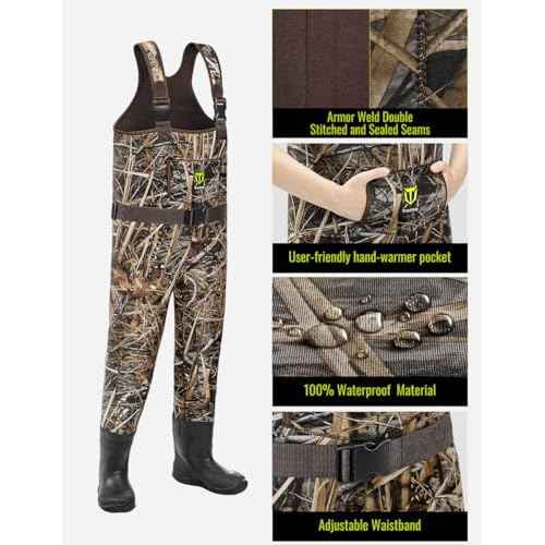 TIDEWE Chest Waders for Toddler & Children, Neoprene Waterproof Insulated Hunting & Fishing Youth Waders for Boy and Girl