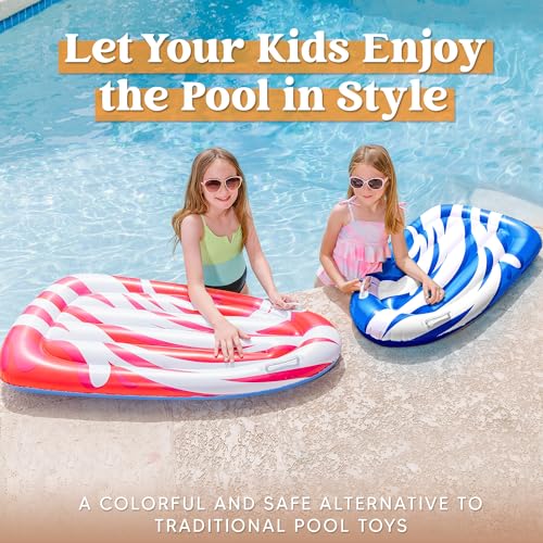Inflatable Pool Float for Kids - 2 Pack Water Board, Summer Water Toys