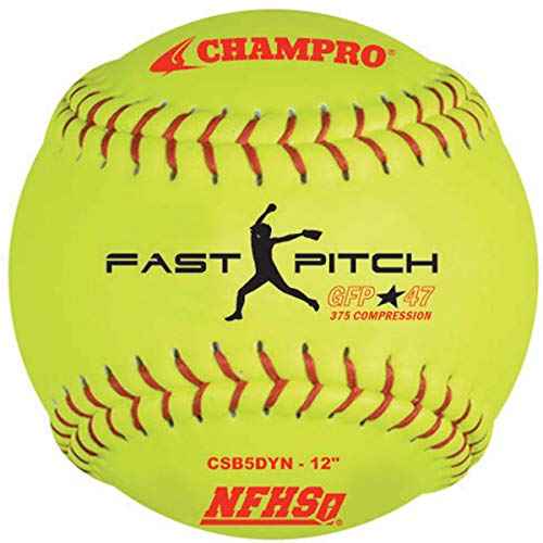 Champro NFHS Synthetic Cover, Red Set (Optic Yellow) (Pack Of 12)