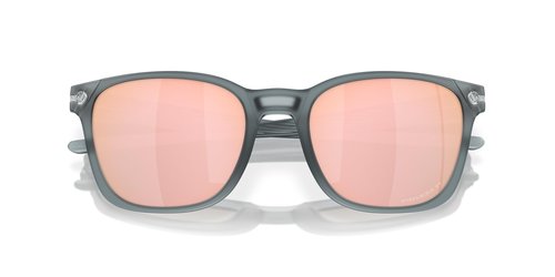 Oakley Men's OO9018 Ojector Square Sunglasses, Matte Crystal Black/Prizm Rose Gold Polarized, 55 mm