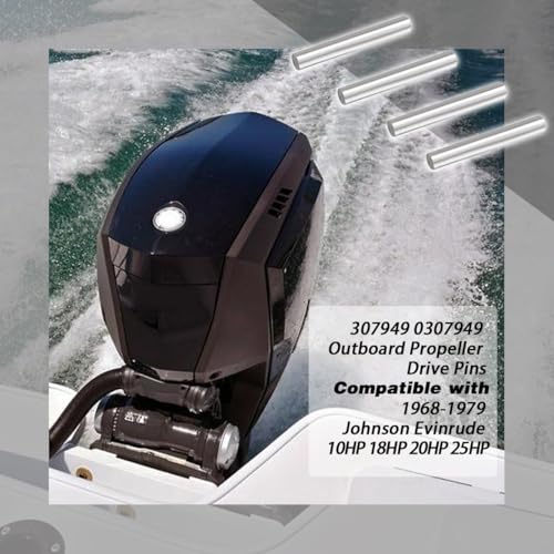 Outboard Propeller Shear Drive Pins - Replacement 4 Pack for Johnson & Evinrude
