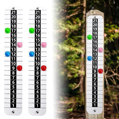 Metal Cornhole Scoreboard with Magnetic Score Keeper for Outdoor & Indoor Yard Games