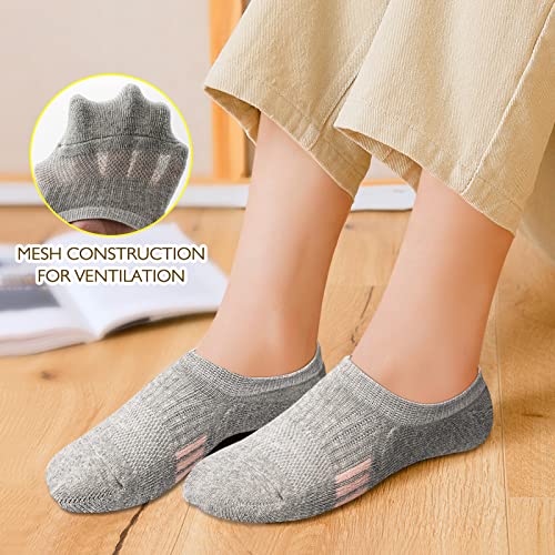 Women’s No Show Socks Anti-Slip Cushioned Breathable 5-10 Pairs