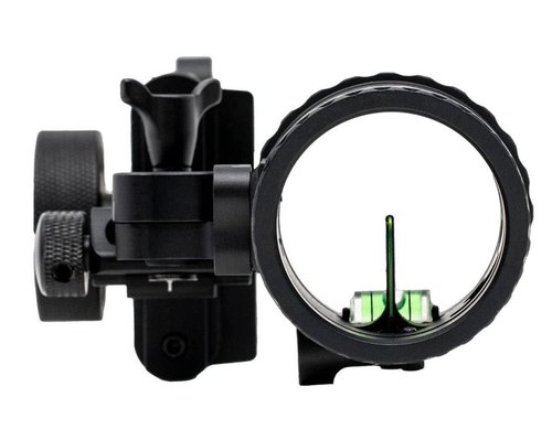 RL-2 Single Pin Slider Bow Sight - .019 Fiber Pin with 2nd & 3rd Axis Adjustments and Enclosed Fiber Optic Ring - Black - Right Handed