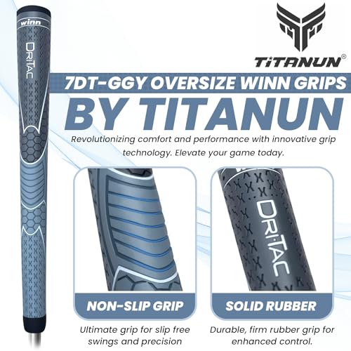 Oversize Golf Grip - Dri-Tac Rubber Non-Slip Cushioned Shock Absorption