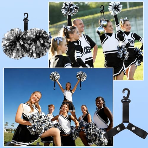 Black 1/6 /12 Pcs Cheerleading Pom Pom Holder for Backpack - Cheerleading Accessories