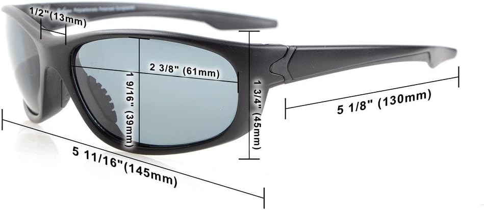 Eyekepper TR90 Unbreakable Sports Bifocal Sunglasses Baseball Running Fishing Driving Golf Softball Hiking