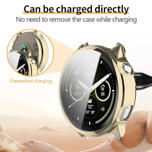 4 Pack Garmin Venu 4 41mm Screen Protector Case - Clear & Gold Variations