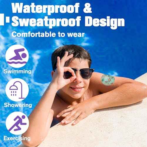 Libre 3 Sensor Covers Waterproof,10 Pack Breathable & Flexible Stickers for Libre 3 Sensor & Plus, Hypoallergenic & Latex Free Patches for Libre 3 Plus Sensor,Long Stay Protection