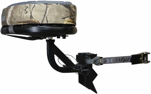 Hawk Any Angle 360 Degree Memory Foam Layered Steel Hunting Tree Seat with 7-Tilt Angle Adjustments, Black