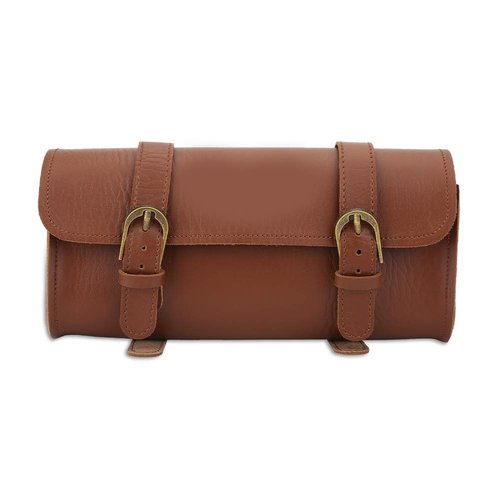 Socobeta Leather Bag Handlebar 25x15x8 B Retro Artificial Leather Front Frame Bag Pouch Cycling Accessory